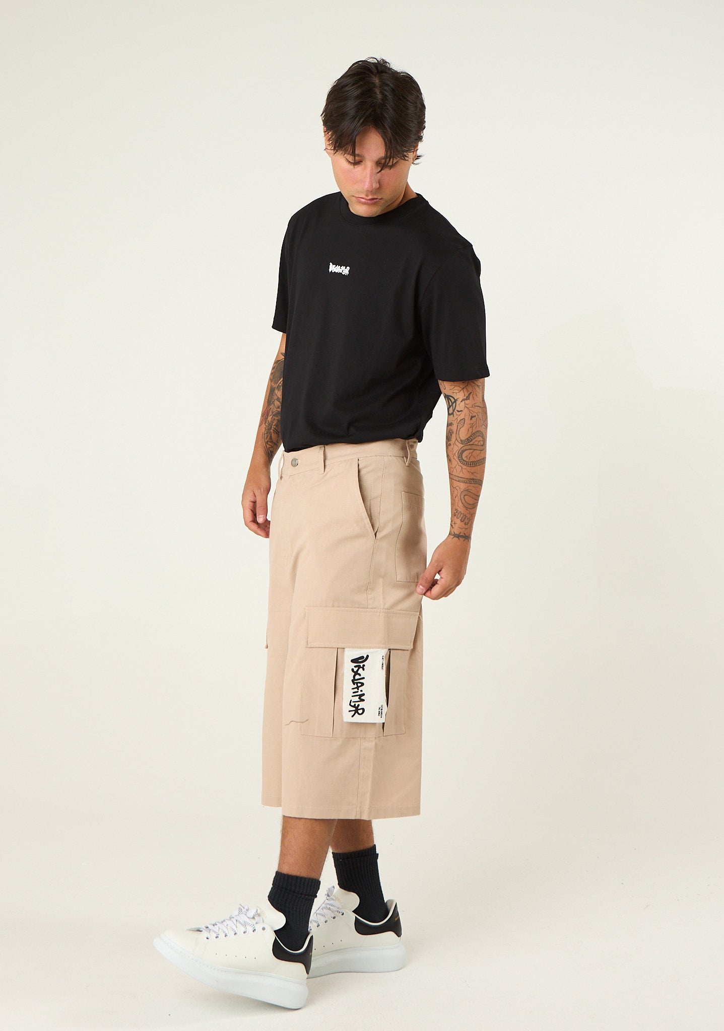 Bermuda pinocchietto in gabardina