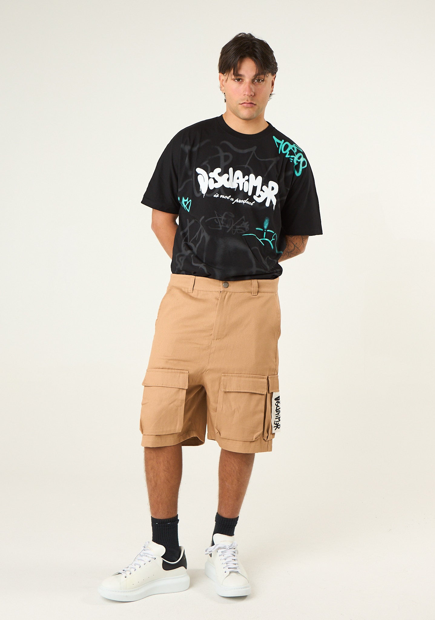 Bermuda multitasche in gabardina