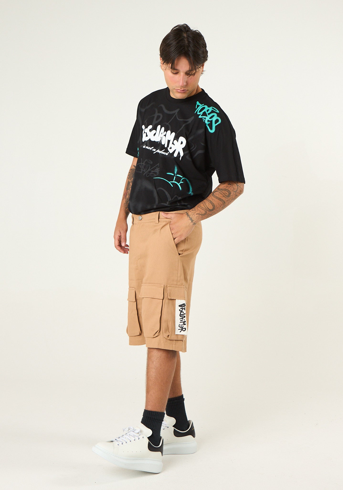 Bermuda multitasche in gabardina