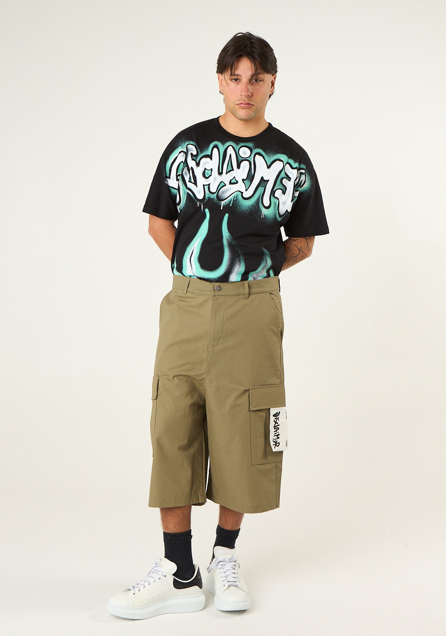 Bermuda pinocchietto in gabardina