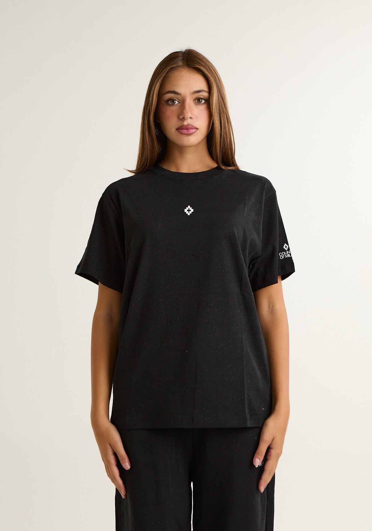 T-shirt con stampa logo piccola