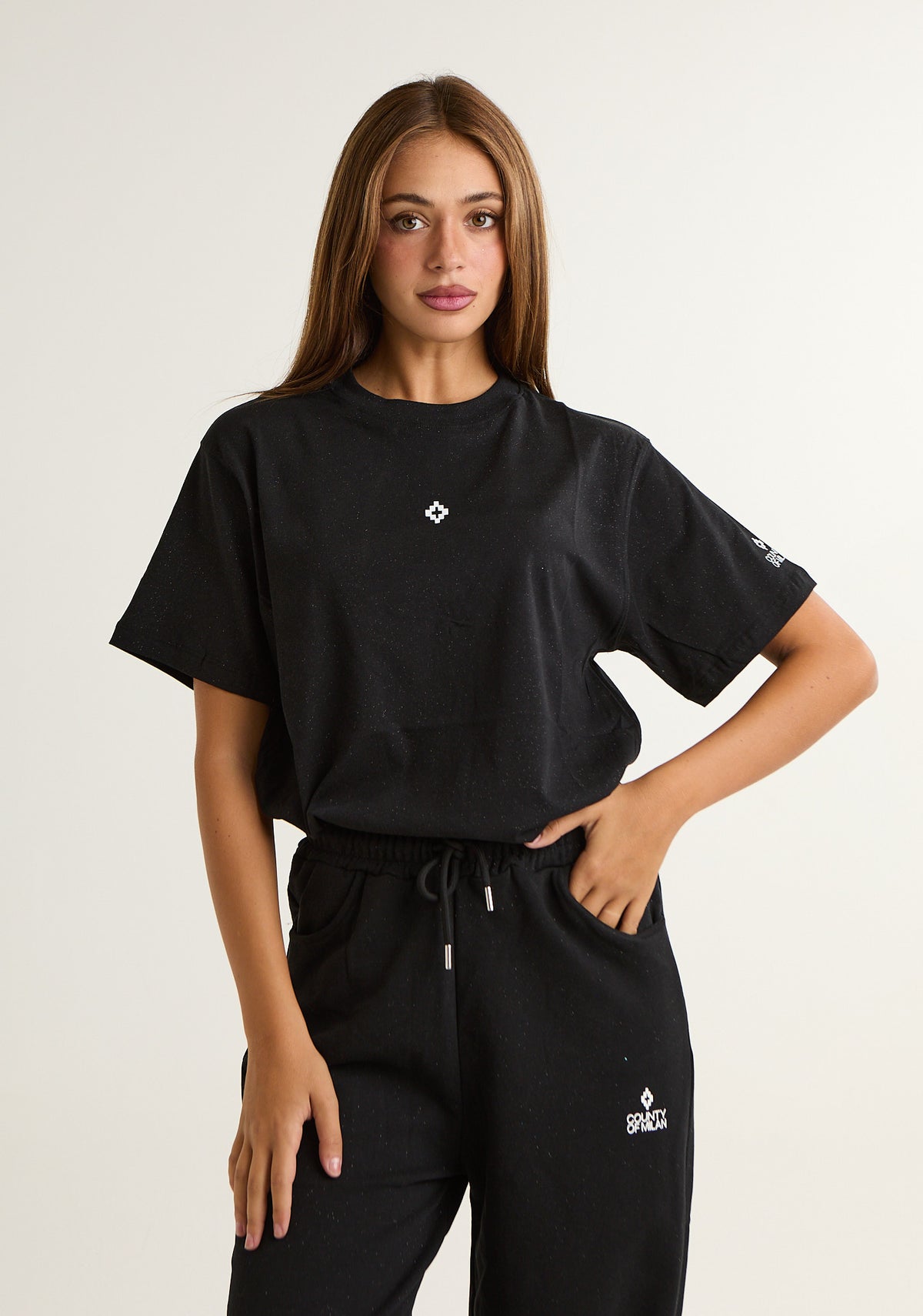 T-shirt con stampa logo piccola
