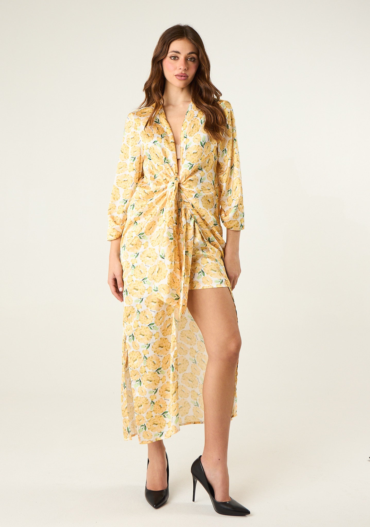 Short in tessuto scivolato