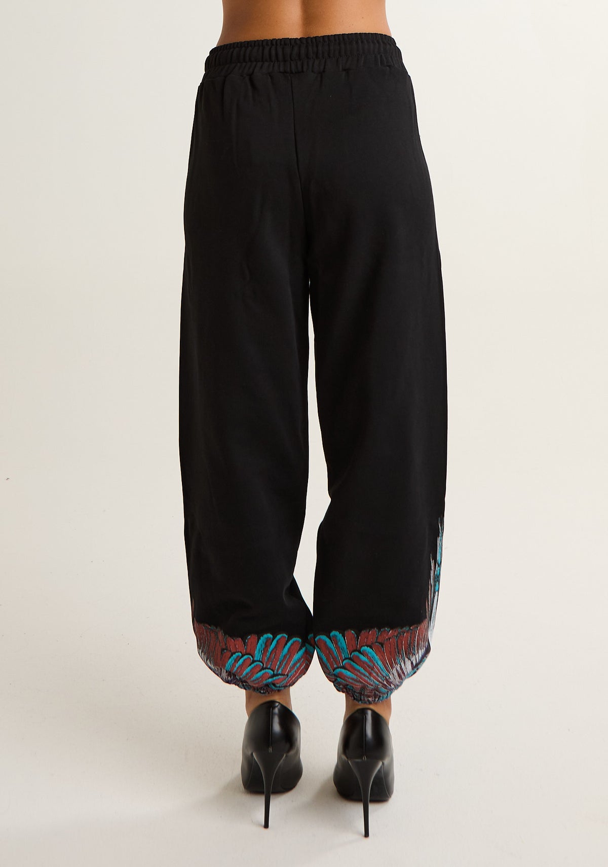 Pantalone tuta con ali colorate