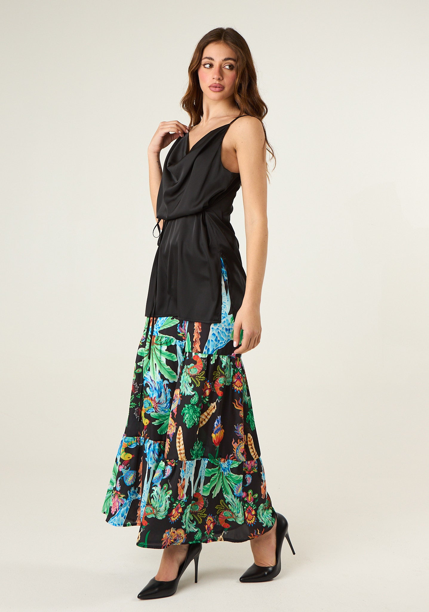 Canotta con scollo ad anello