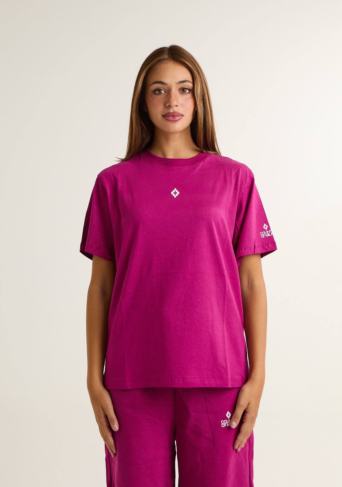 T-shirt con stampa logo piccola