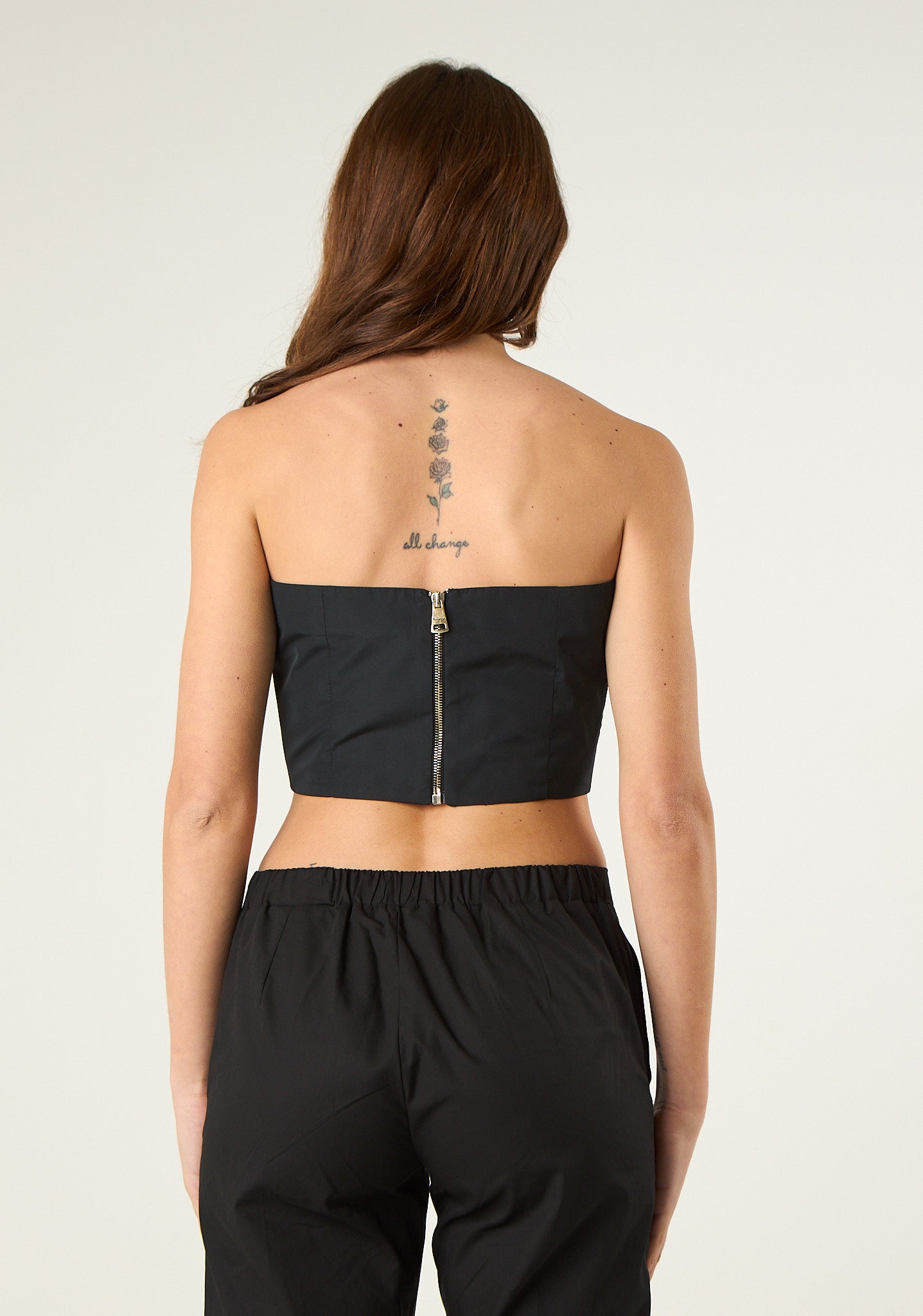 Top crop in popeline