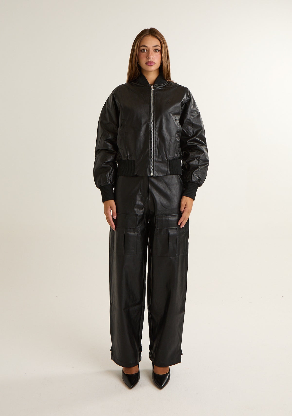 Bomber in ecopelle