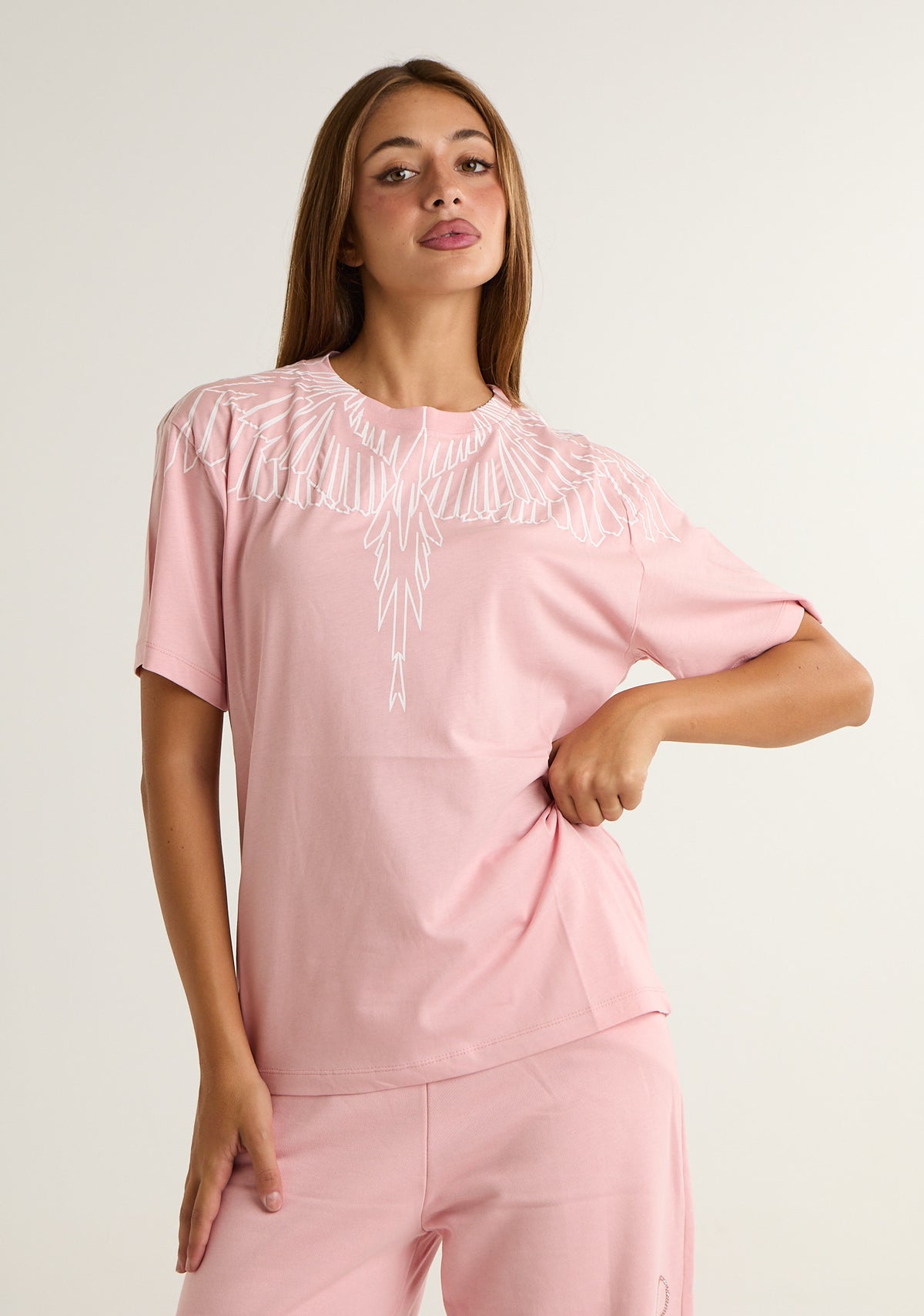T-shirt con ali a contrasto
