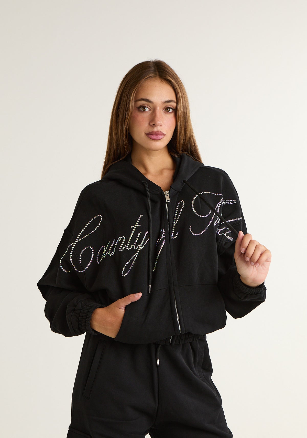 Felpa fullzip con logo prezioso