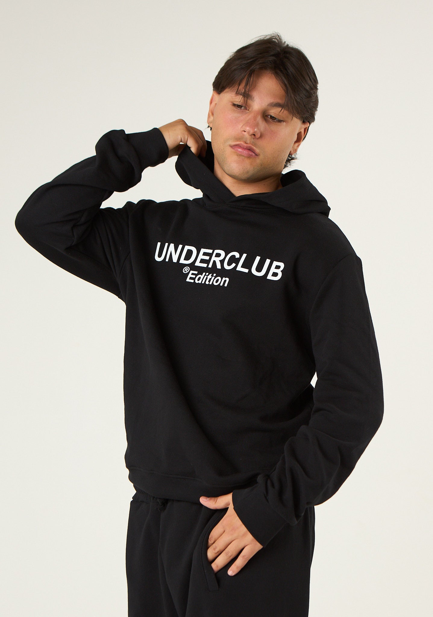 Felpa cappuccio con stampa frontale