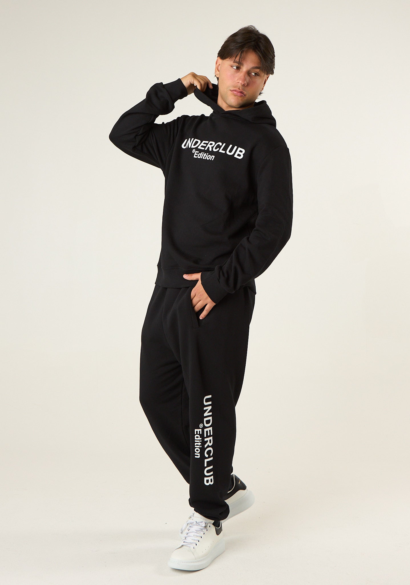 Pantalone tuta con stampa laterale