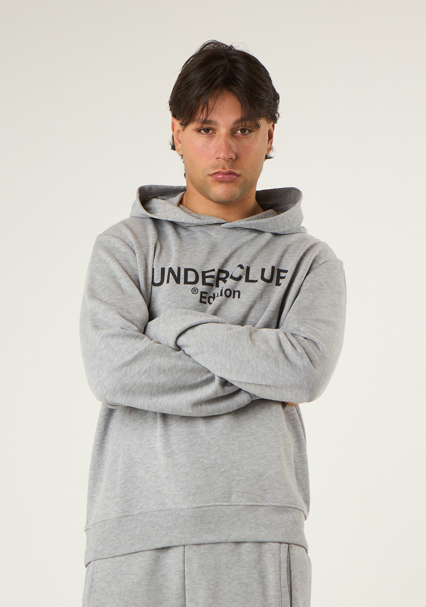 Felpa cappuccio con stampa frontale