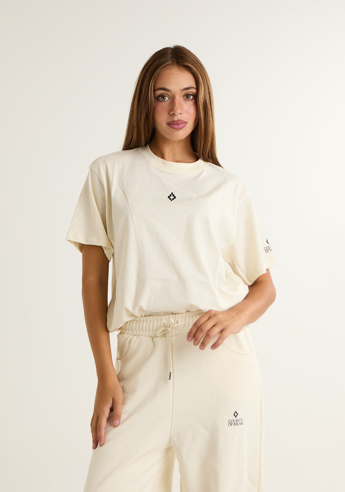T-shirt con stampa logo piccola