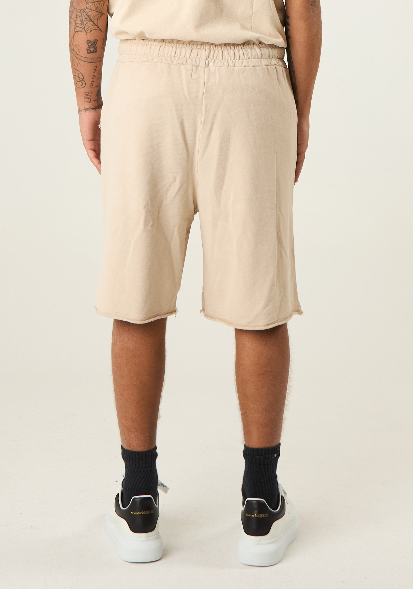 Bermuda in felpa a taglio vivo