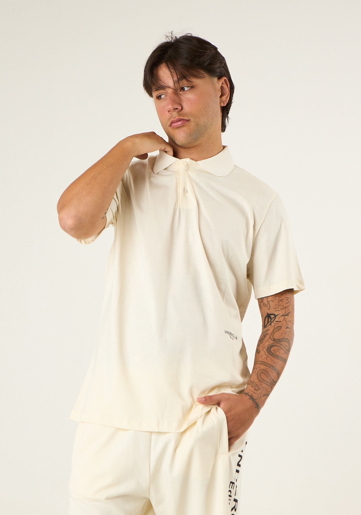 Polo in cotone con stampa