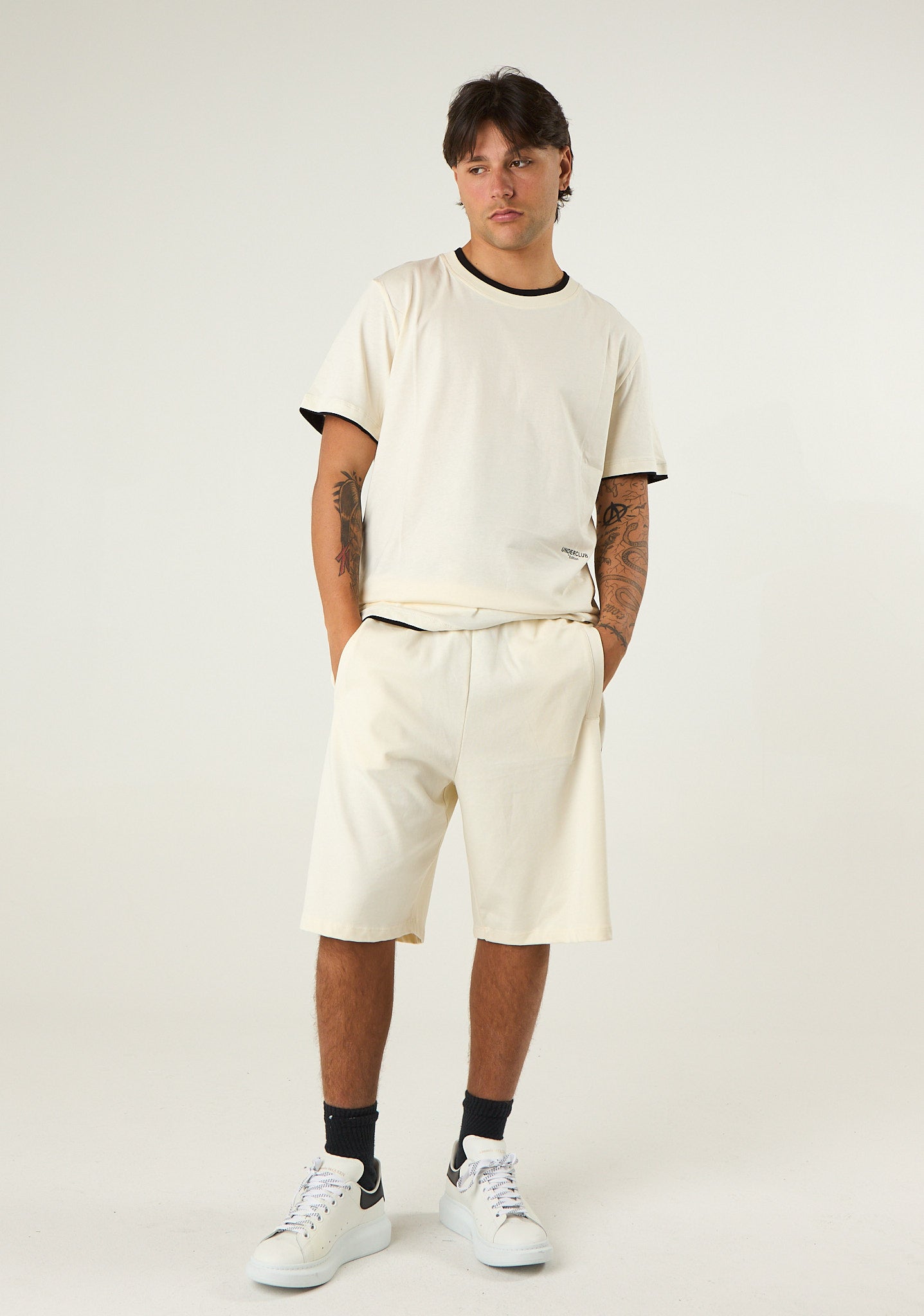 T-shirt in look doppiato