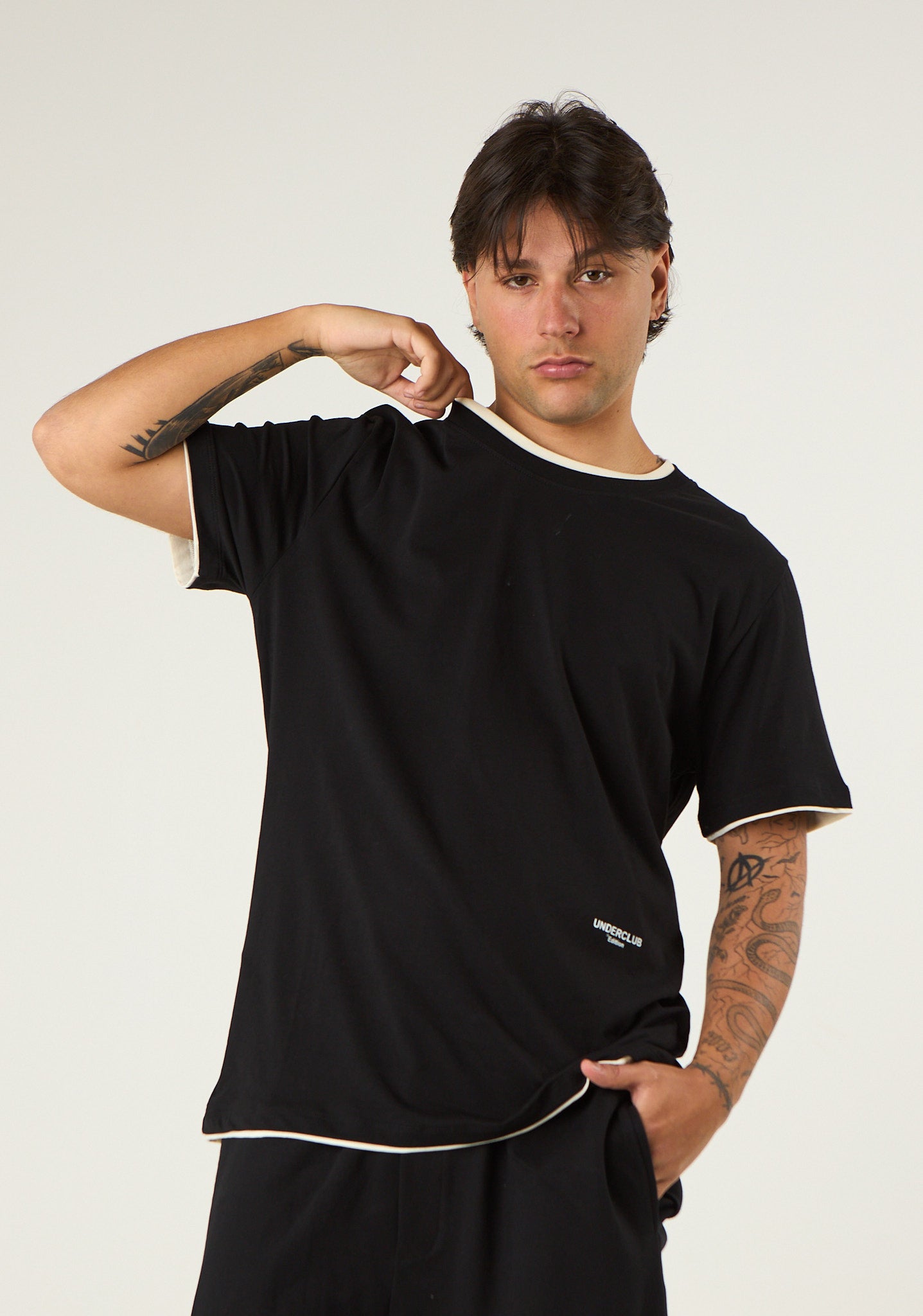 T-shirt in look doppiato