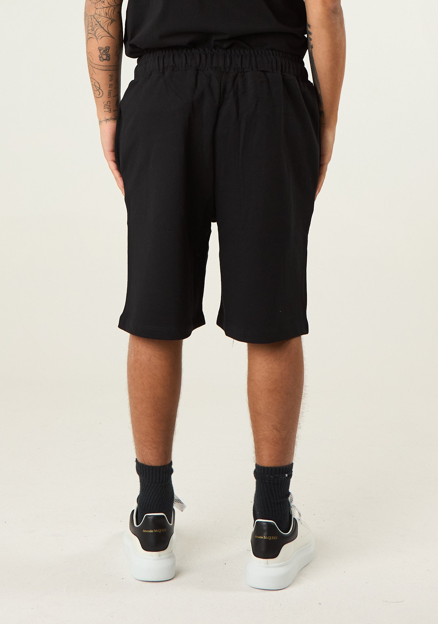 Bermuda in felpa a gamba dritta