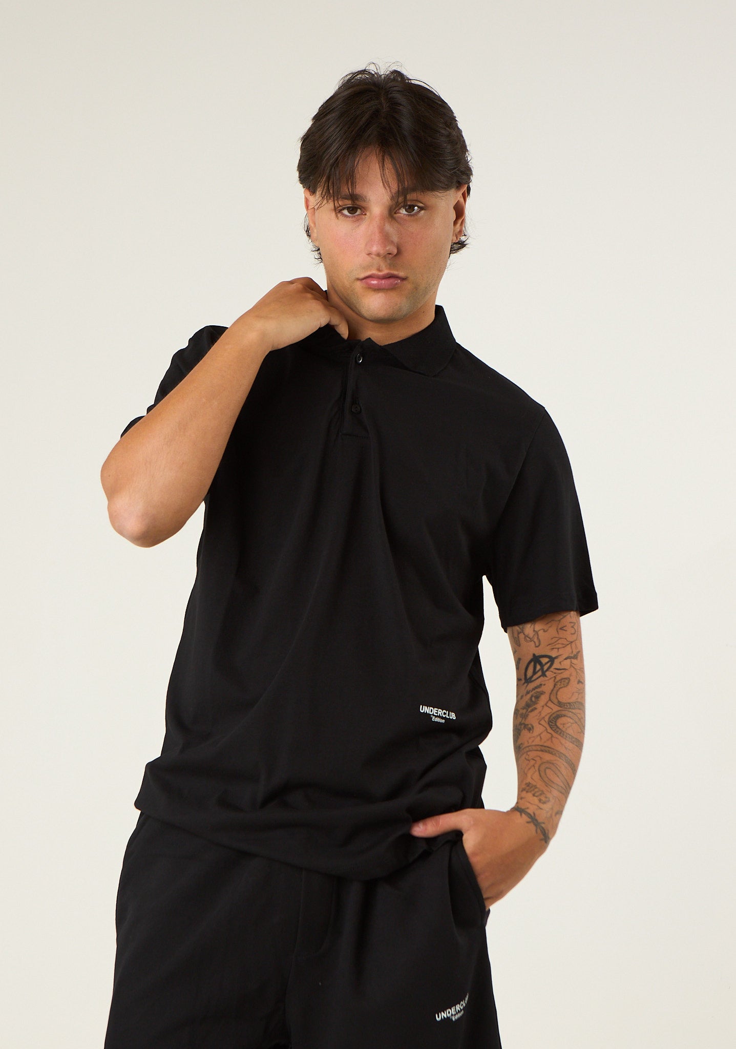 Polo in cotone con stampa