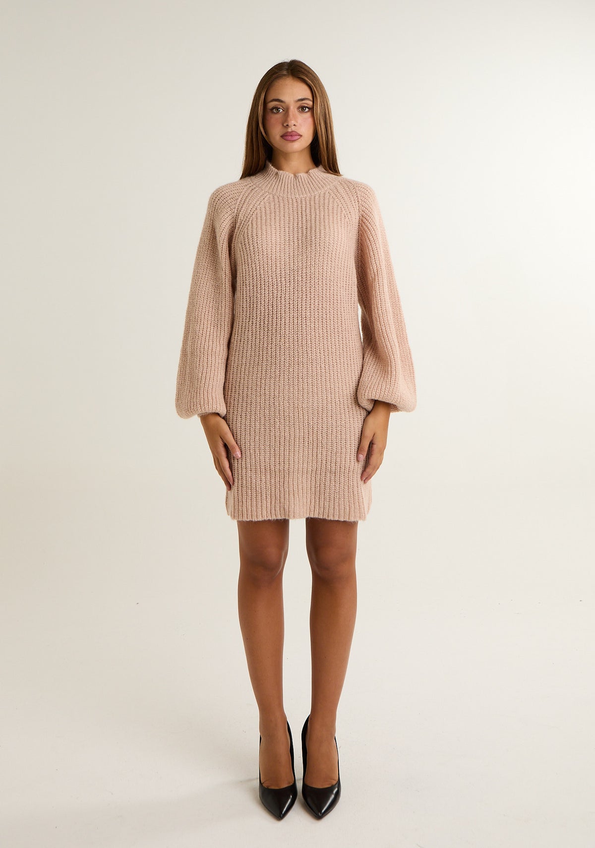 Abito in misto mohair con ampie maniche