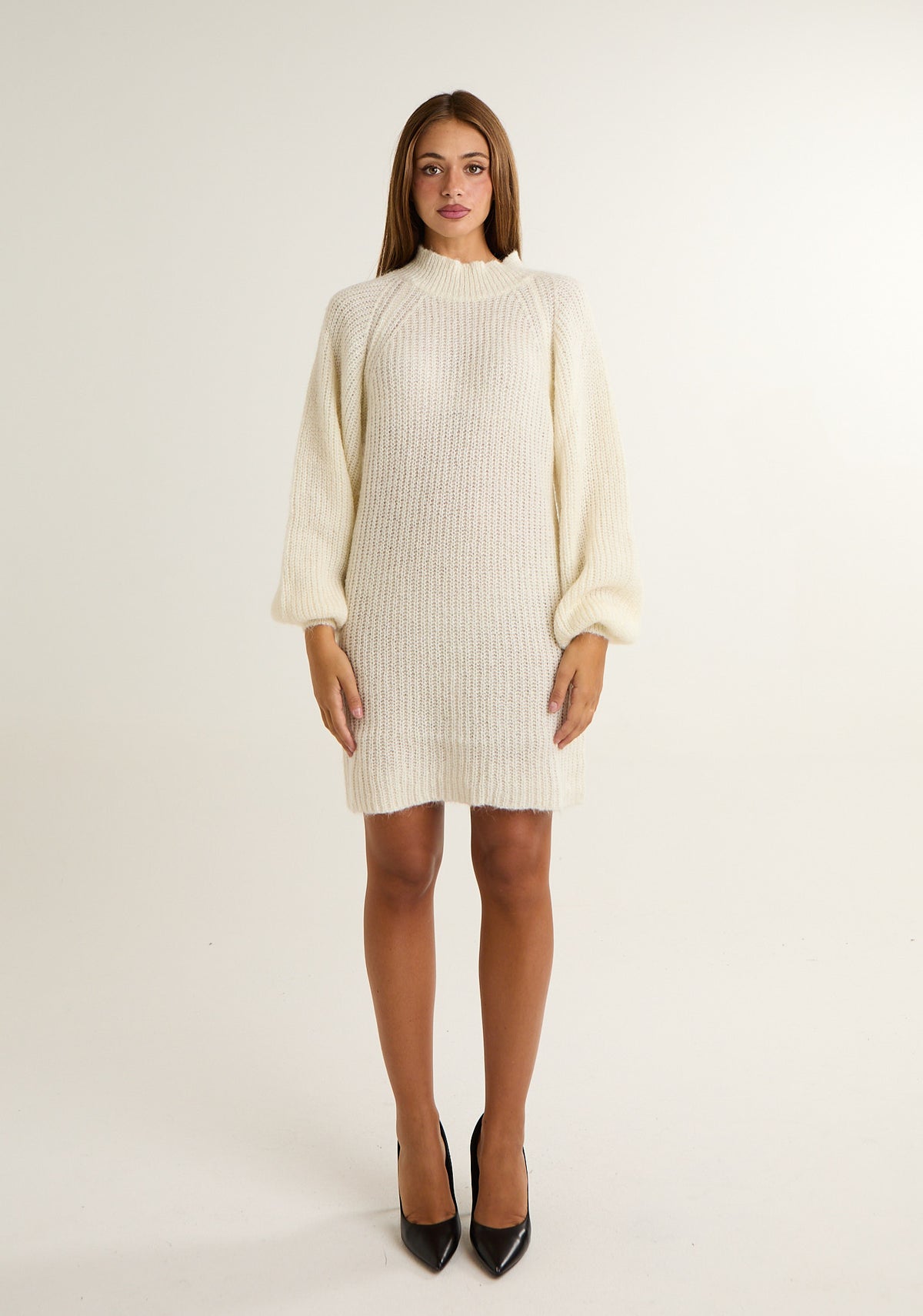 Abito in misto mohair con ampie maniche