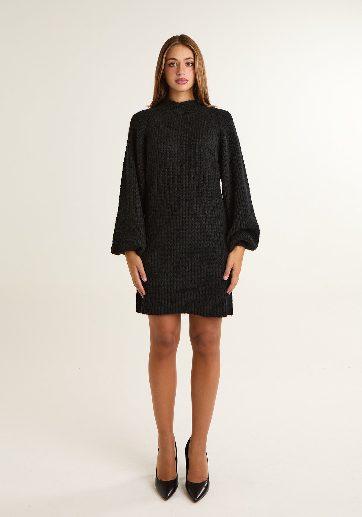 Abito in misto mohair con ampie maniche