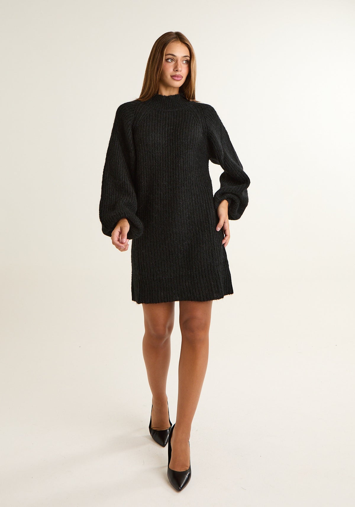 Abito in misto mohair con ampie maniche