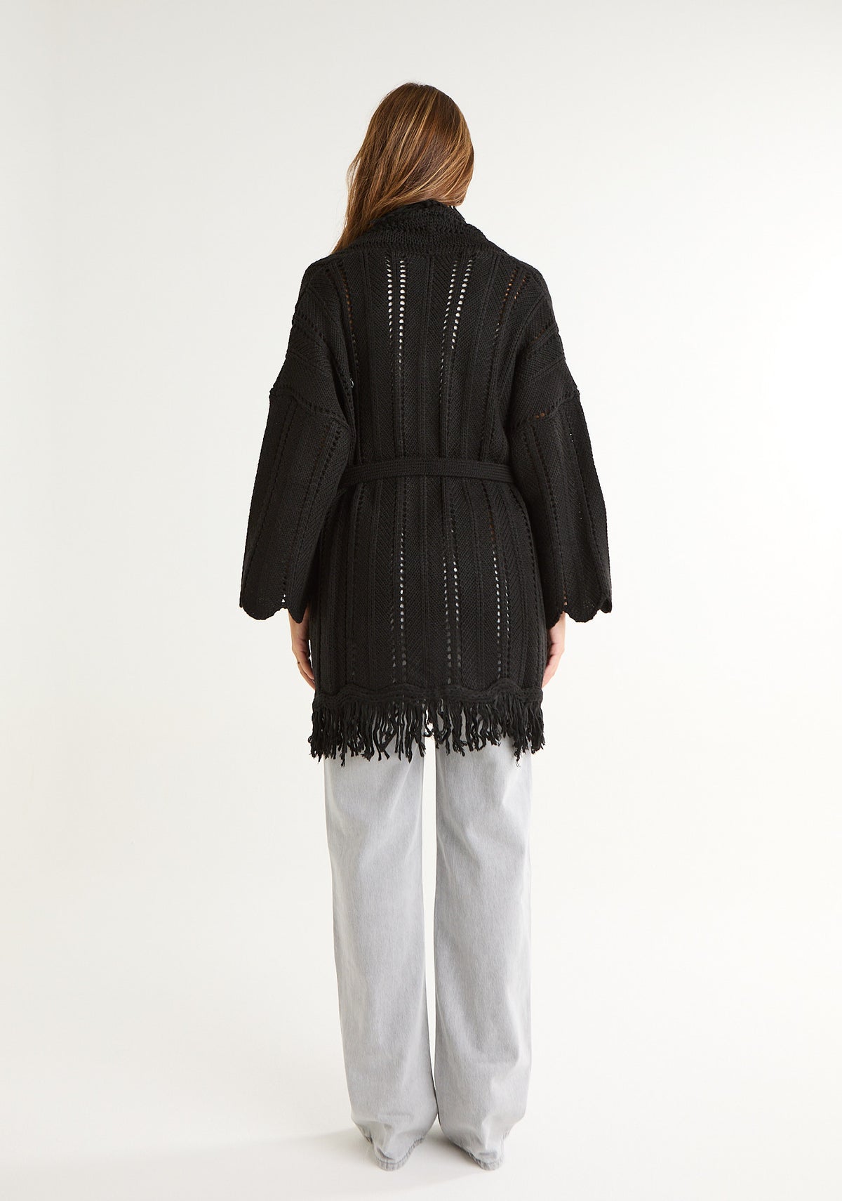 Cardigan con frange