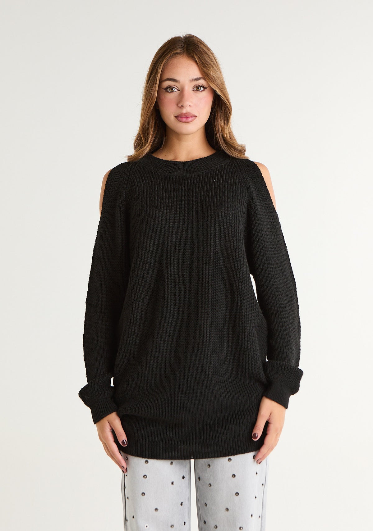 Maglia lunga con omeri scoperti