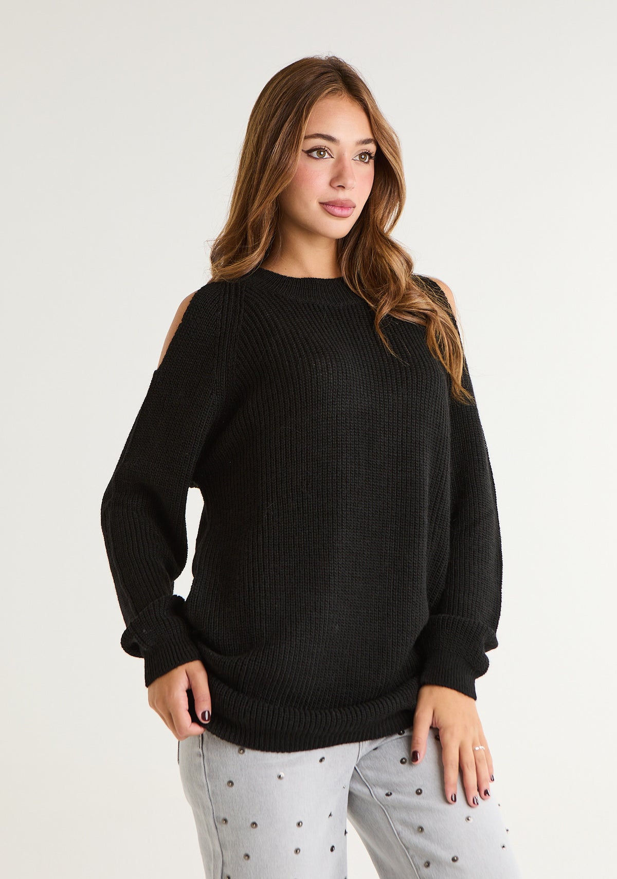 Maglia lunga con omeri scoperti