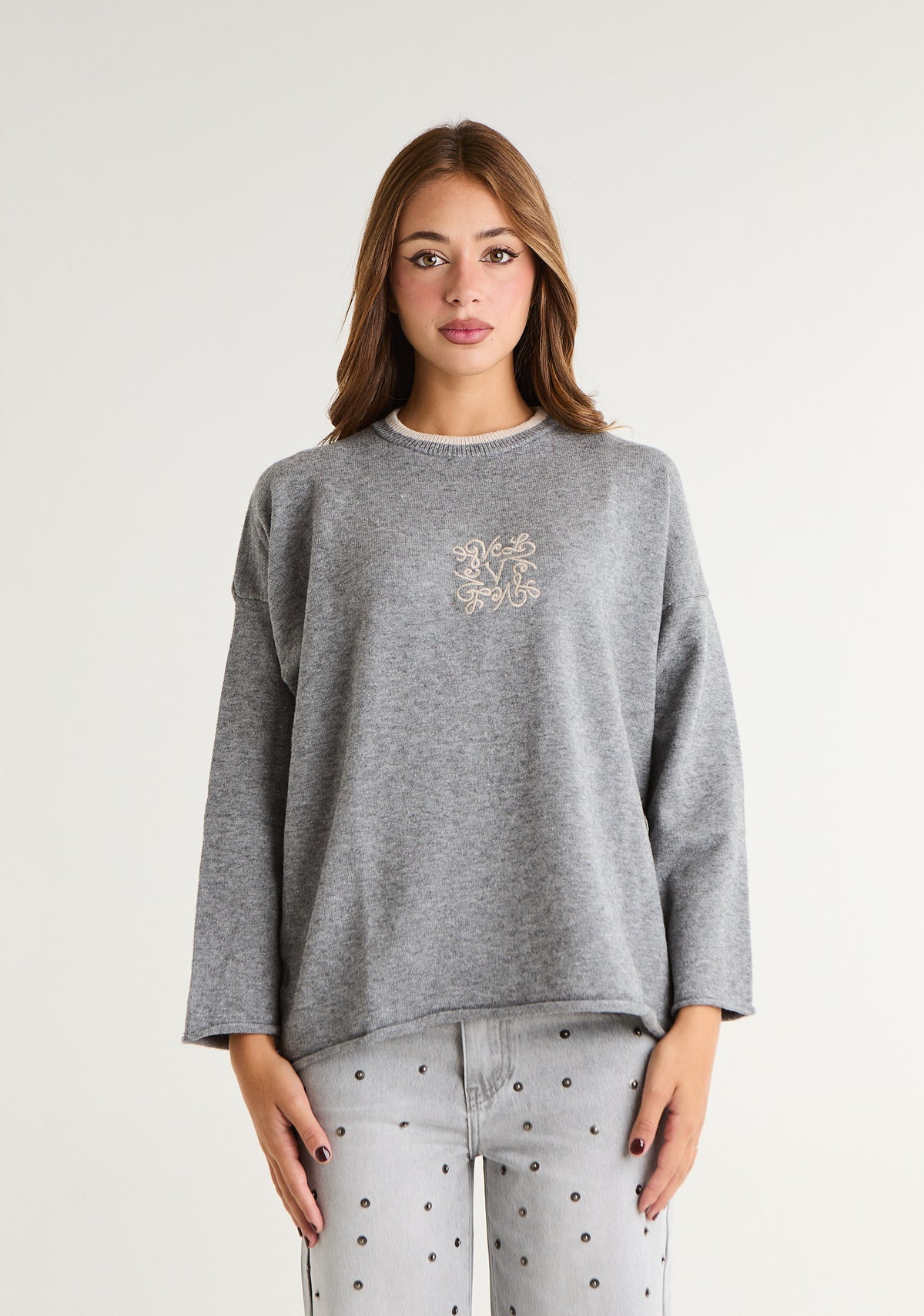 Pullover over con logo