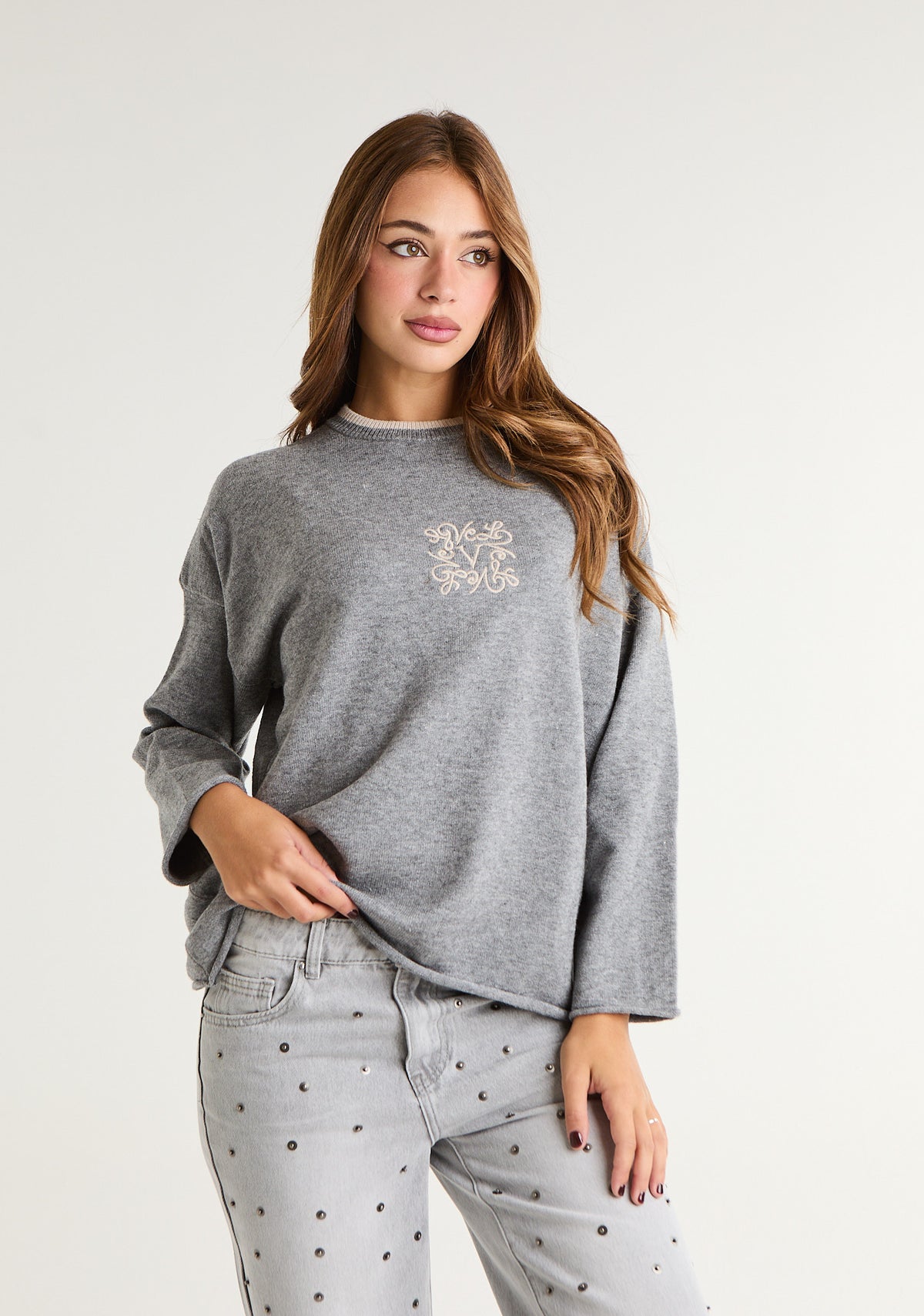 Pullover over con logo