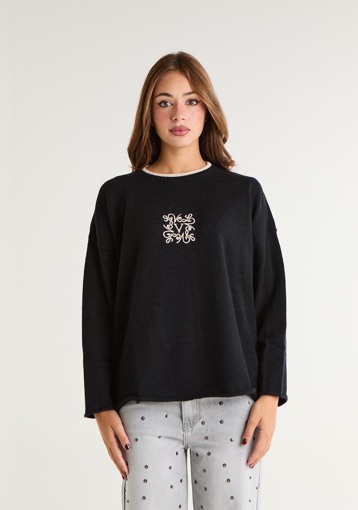 Pullover over con logo