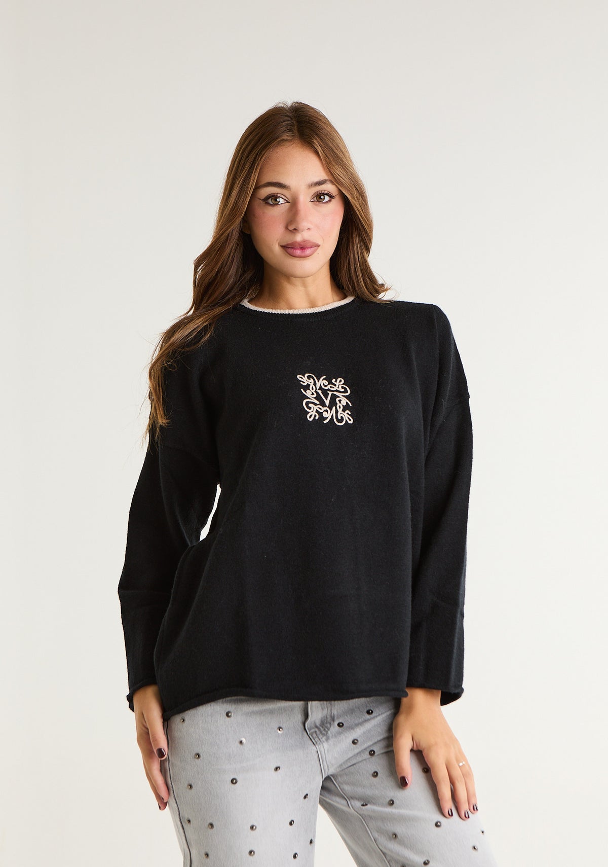 Pullover over con logo
