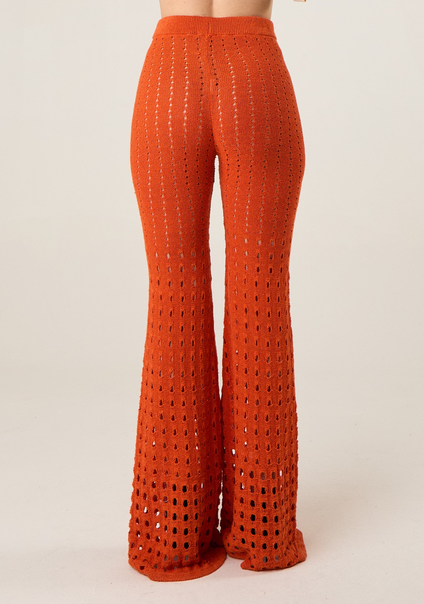 Pantalone in maglia traforata