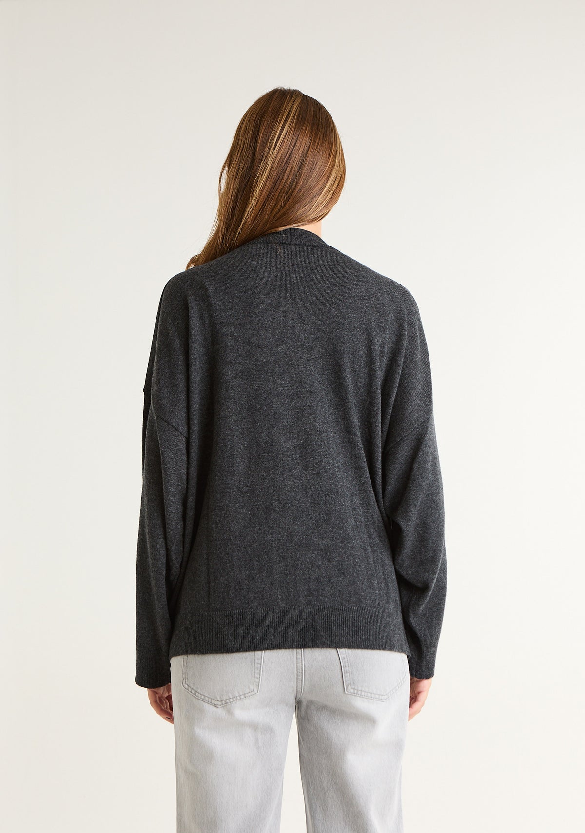 Maglia over in lana pettinata