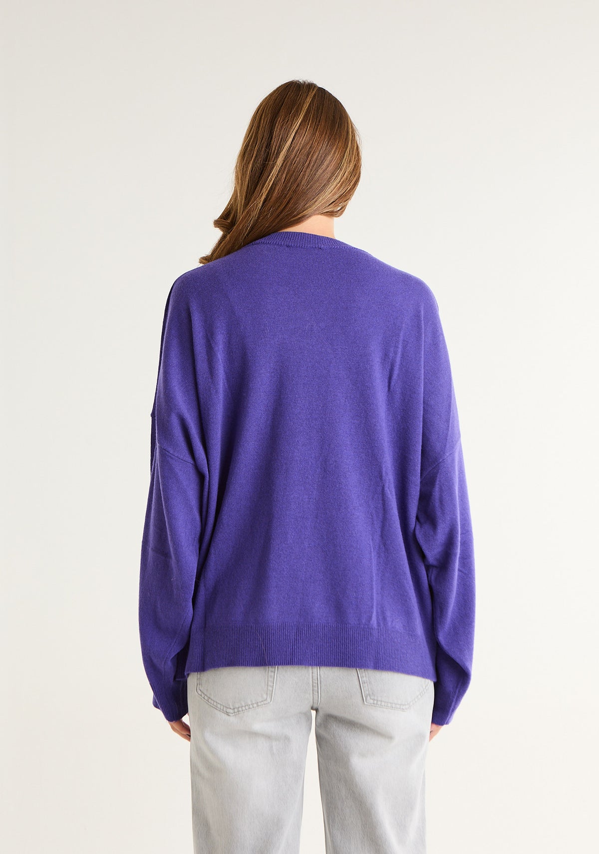Maglia over in lana pettinata