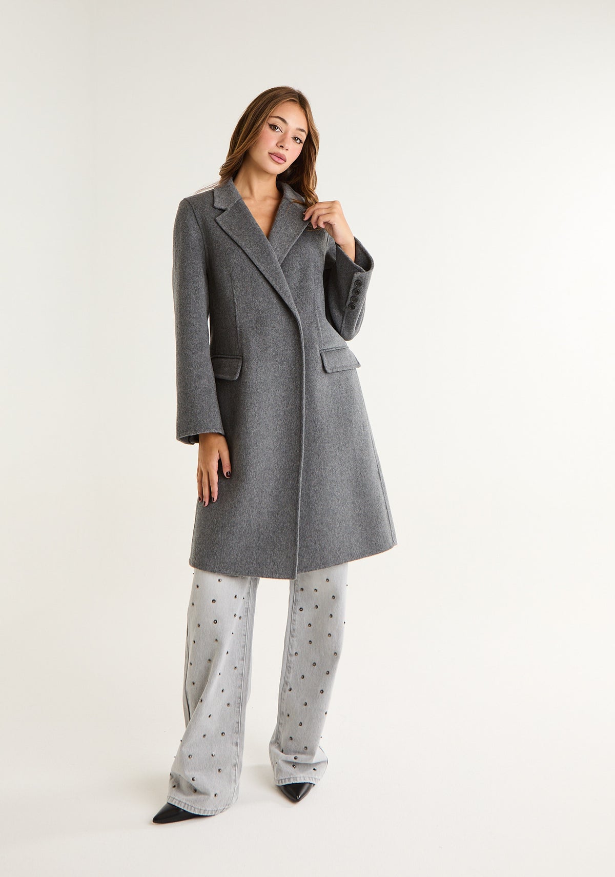 Cappotto midi in panno