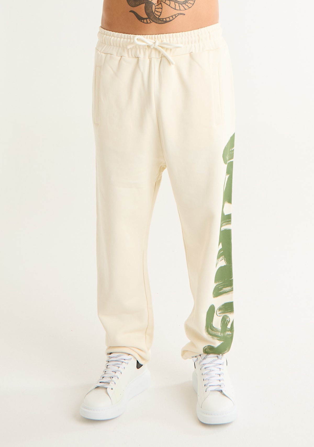 Pantalone tuta con stampa laterale