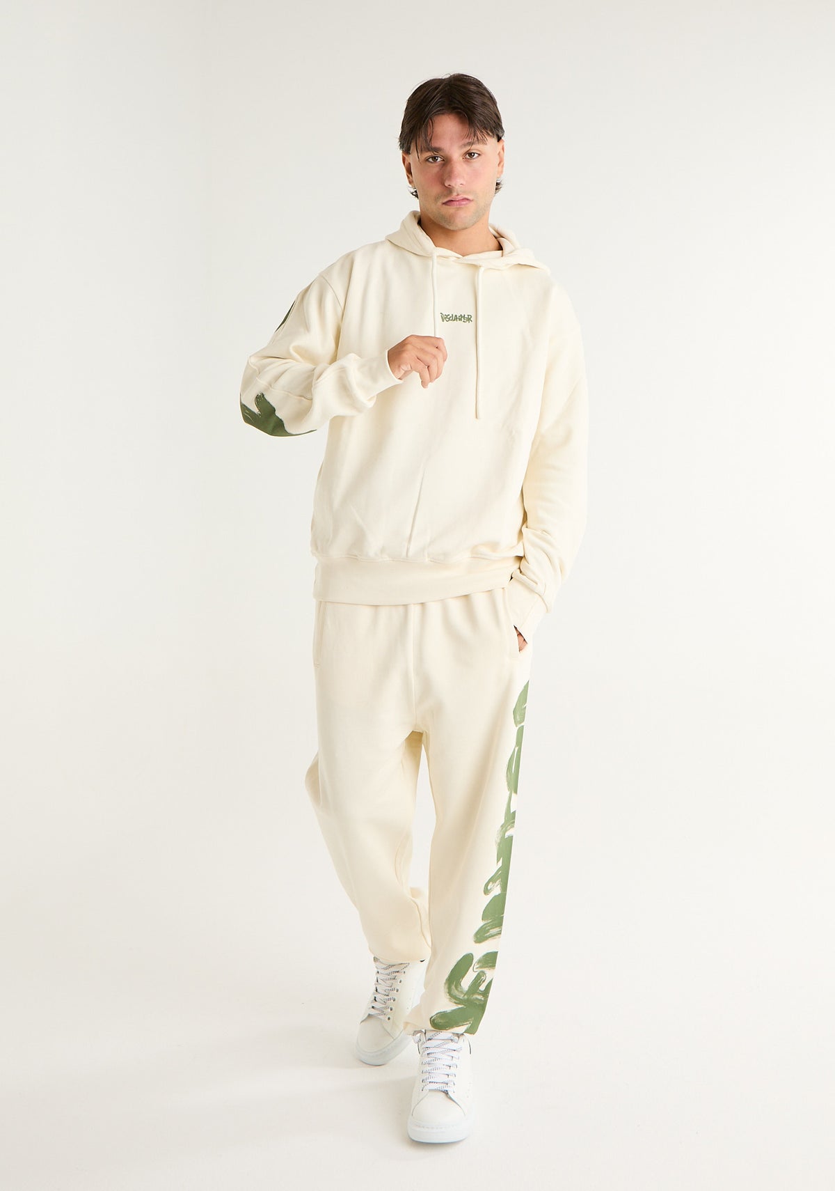 Pantalone tuta con stampa laterale