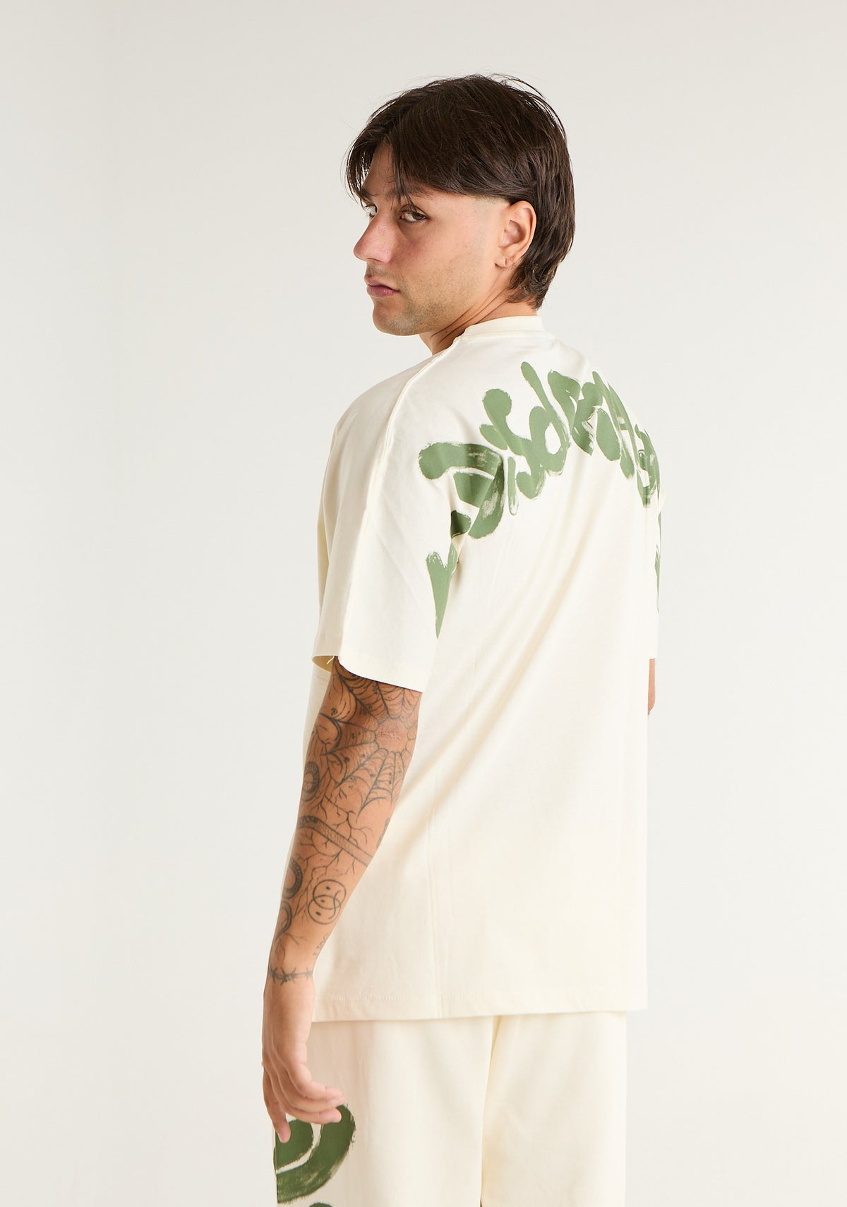 T-shirt con stampa frontale e posteriore