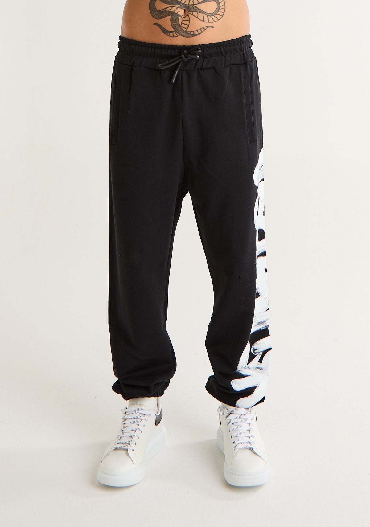 Pantalone tuta con stampa laterale