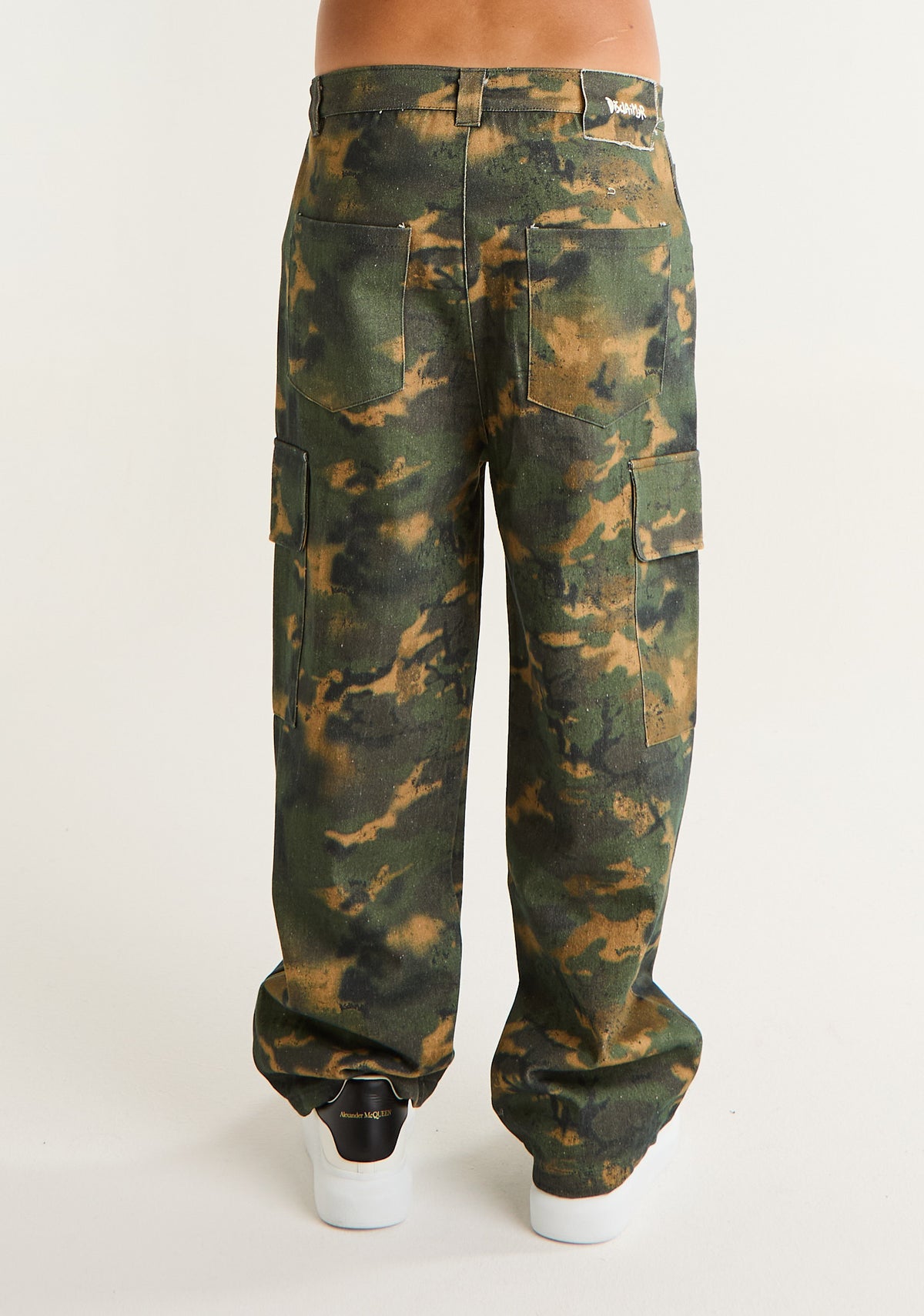 Pantalone in denim camouflage