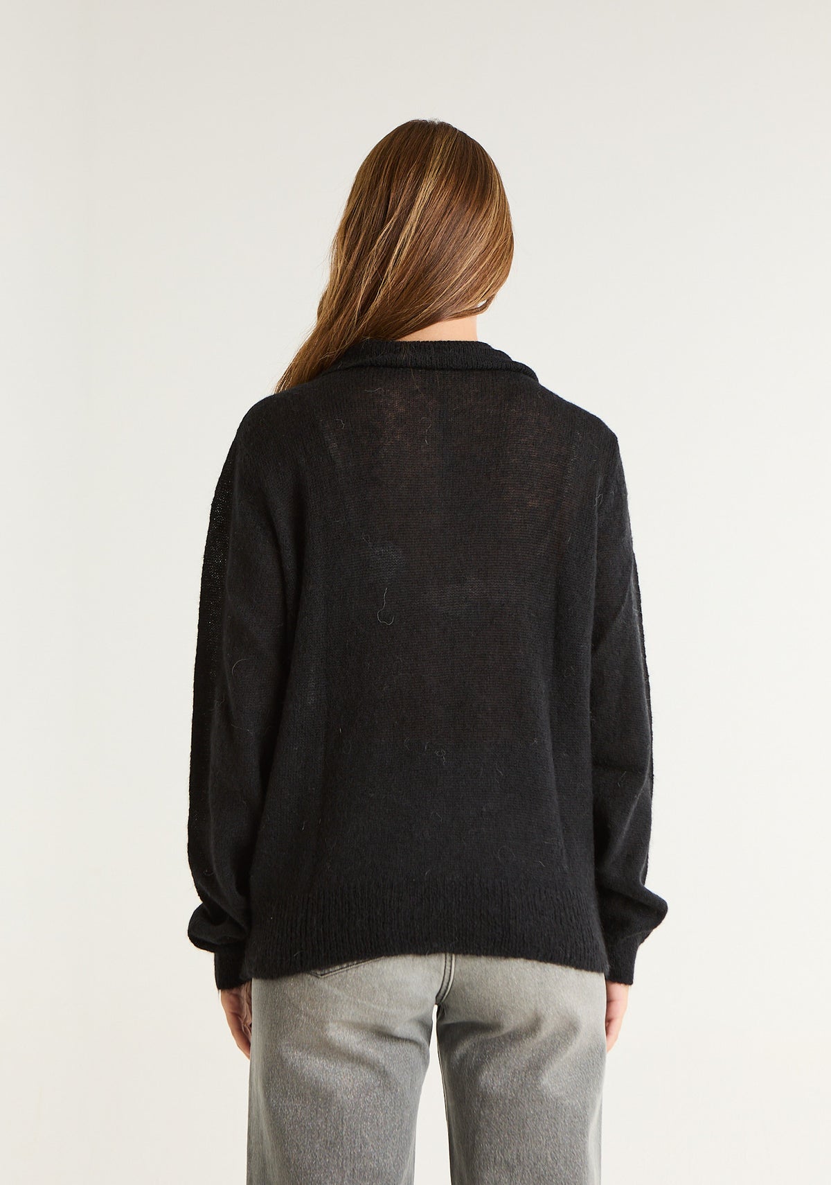Maglia in misto lana con applicazioni