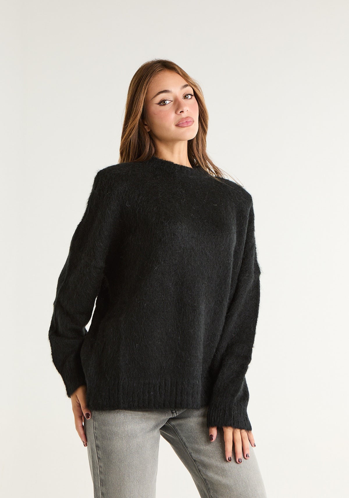 Maglia in misto angora