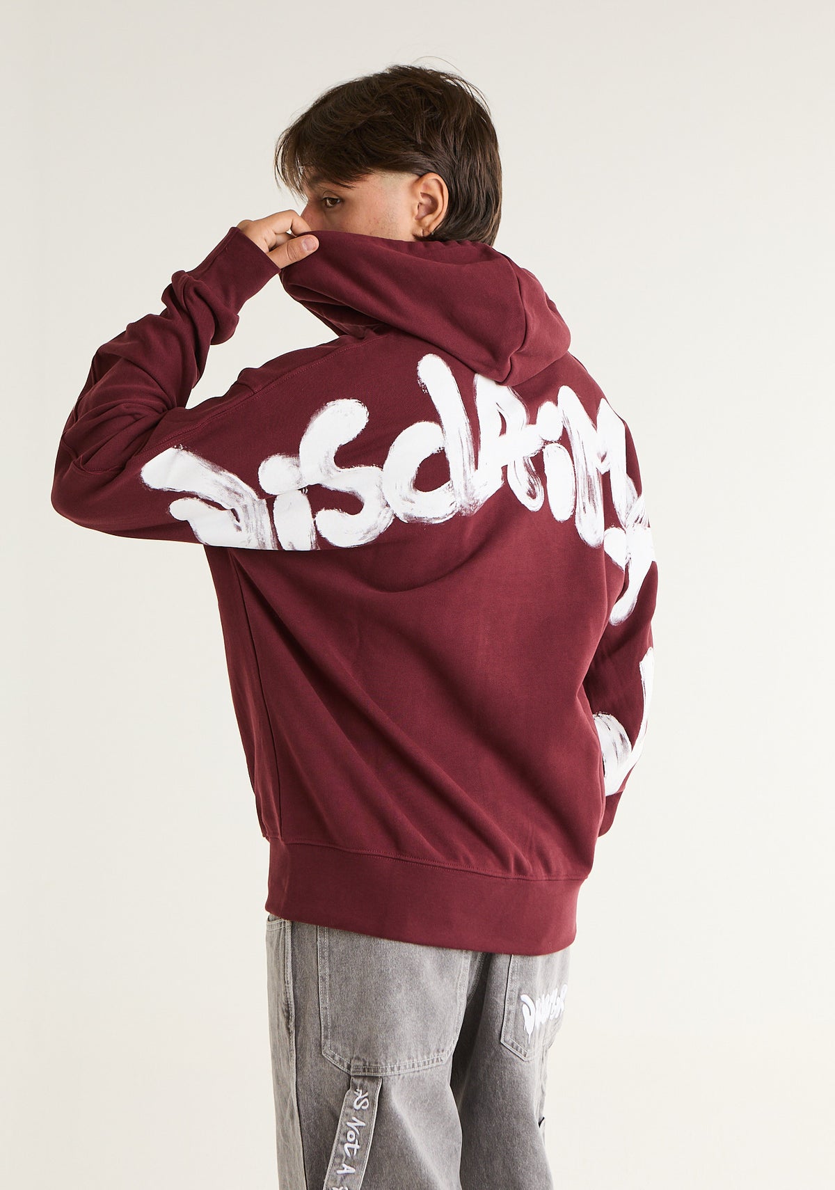 Felpa fullzip con ampia stampa posteriore