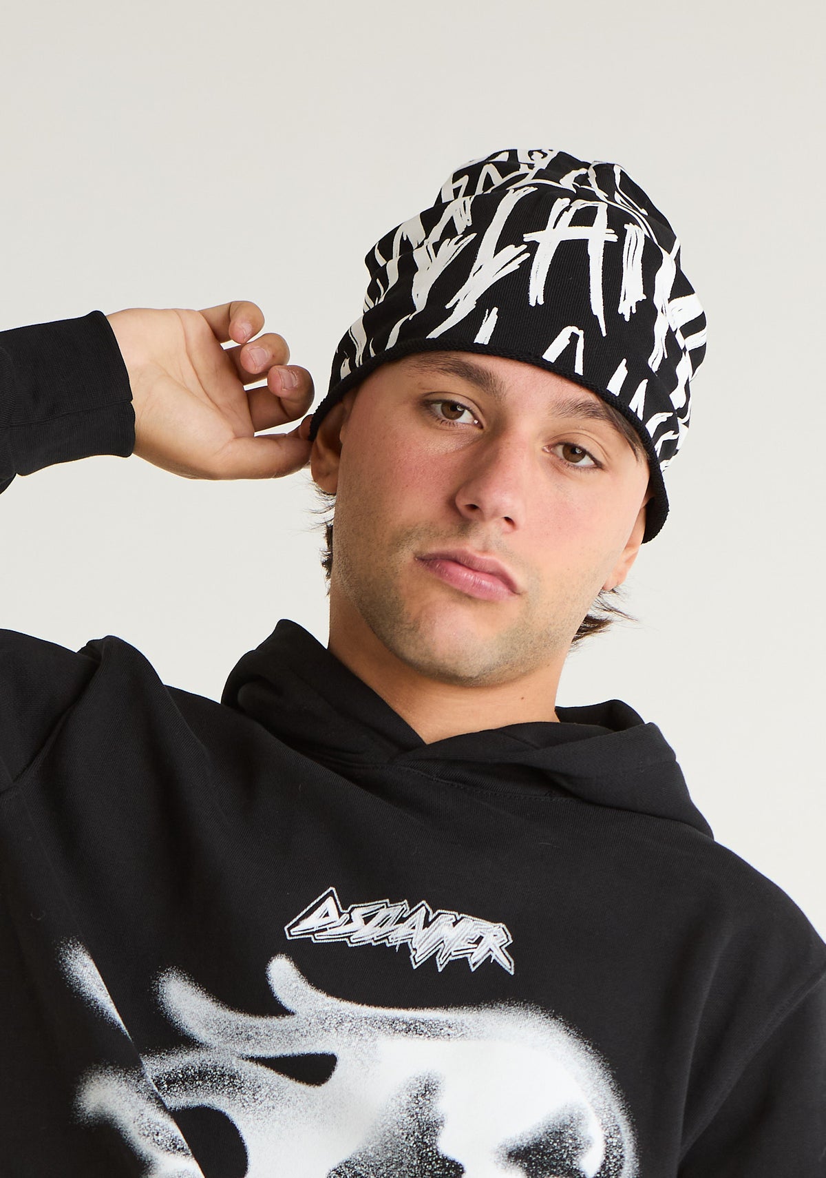 Cappello in felpa con stampe