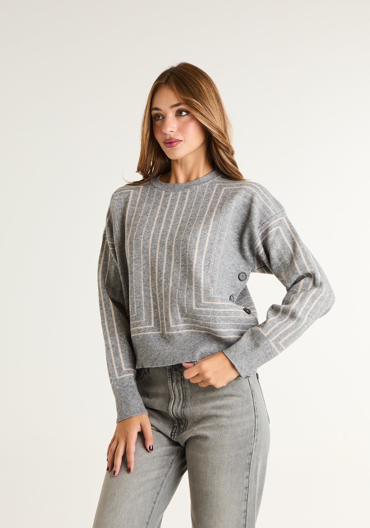 Maglia a motivo geometrico