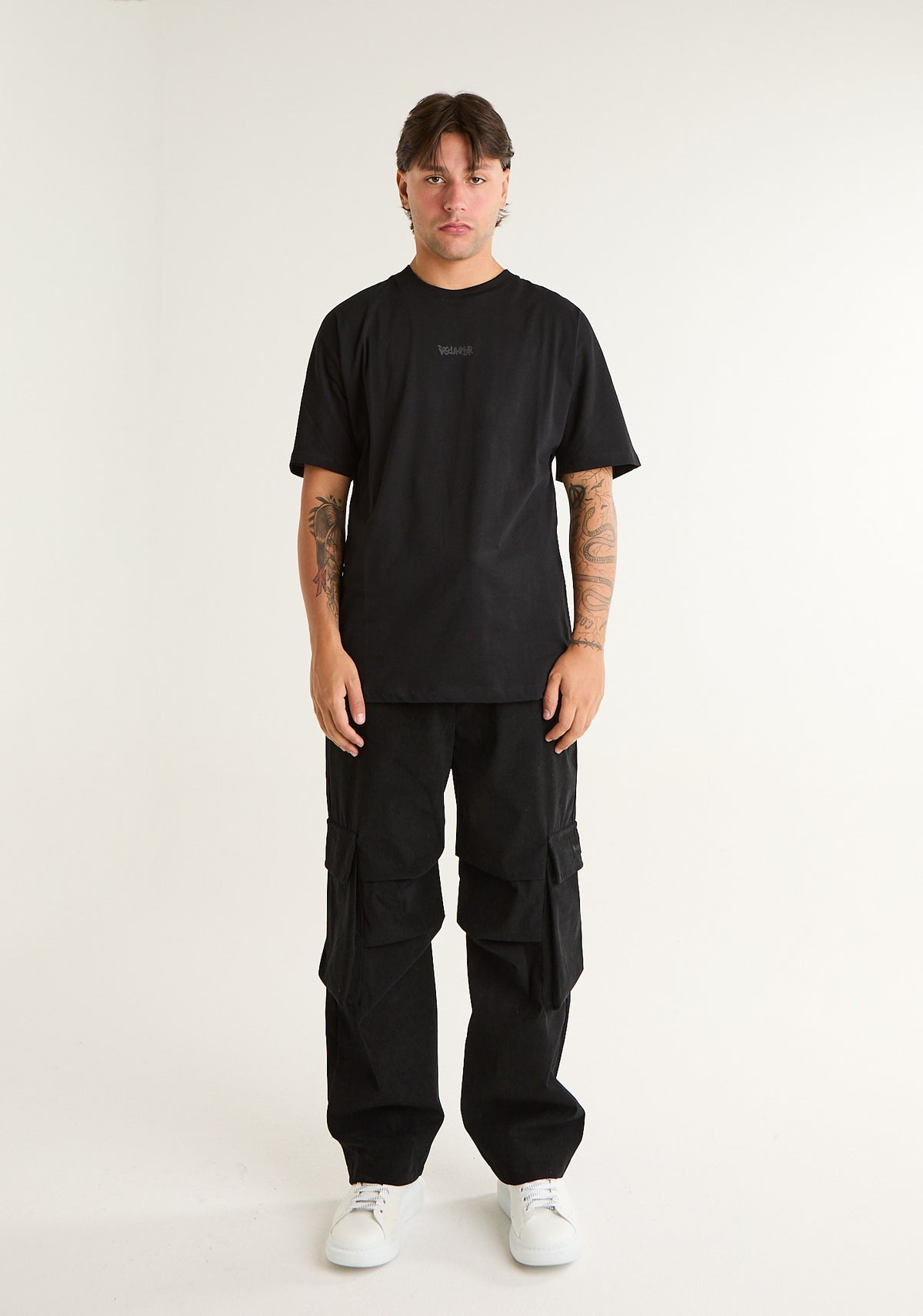 T-shirt con stampa frontale e posteriore